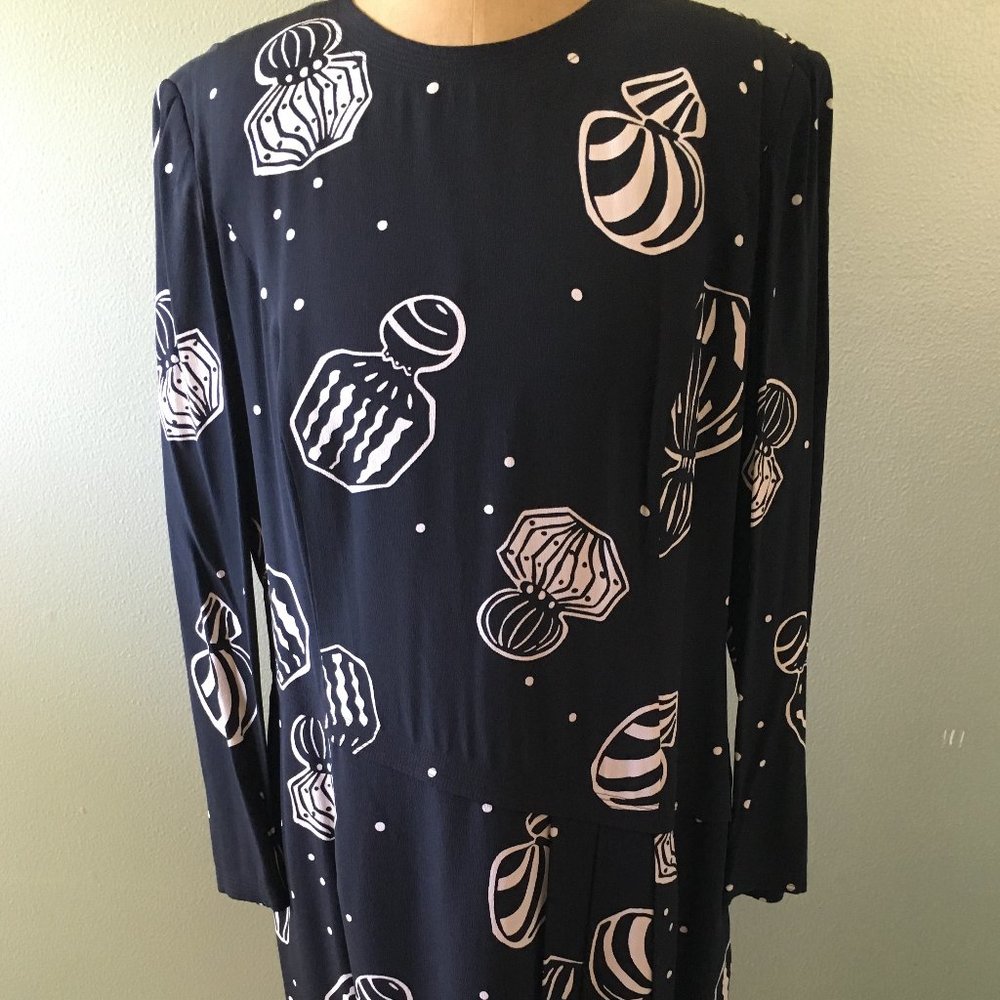vintage louis feraud print silk dress